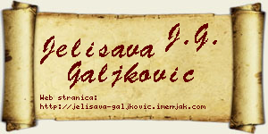 Jelisava Galjković vizit kartica